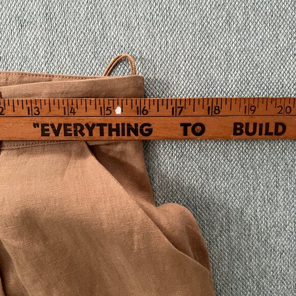 ANTHROPOLOGIE x RUMER LINEN PALAZZO PANTS WARM CAMEL SIZE L* ( MUST READ ) - Picture 7 of 13